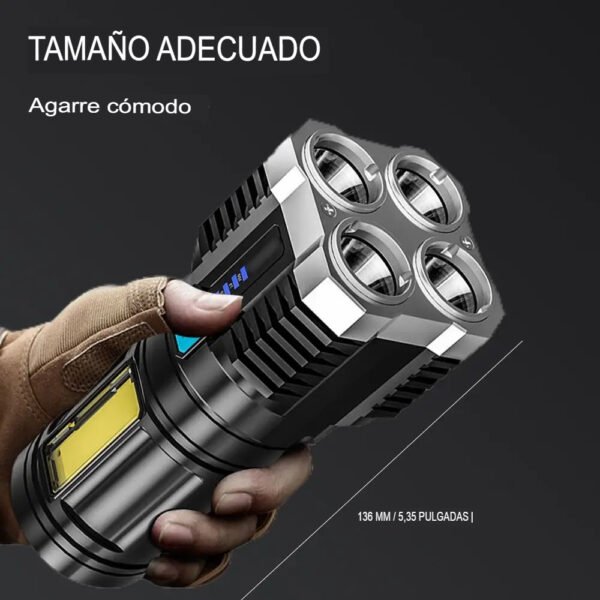 Linterna Recargable de 4 LED - Imagen 2