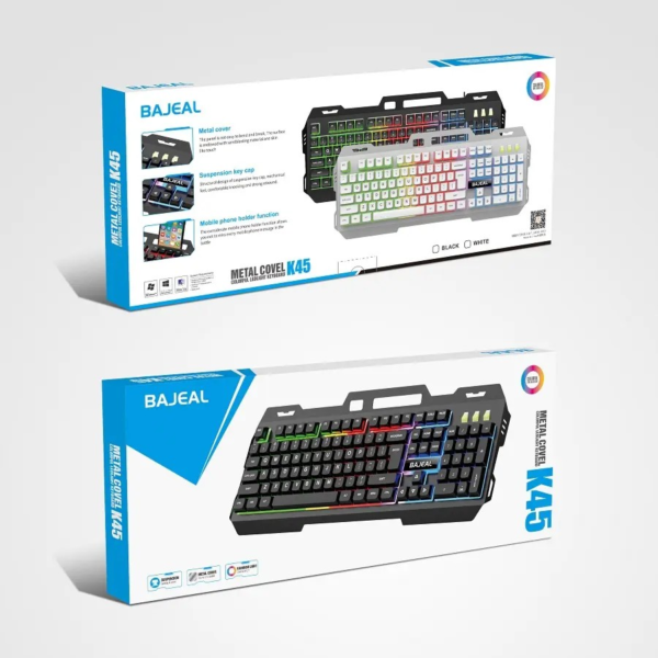 Teclado Gamer Bajeal K45 Cubierta Metálica RGB