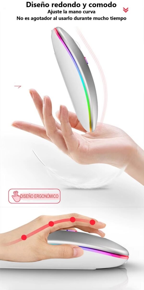 Mouse X1 Inalámbrico Recargable 2.4G +  Bluetooth - Imagen 8