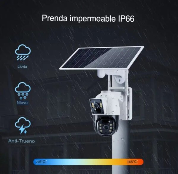 Cámara de Seguridad Wifi Ptz Panel Solar Con Batería 8mp - Imagen 5