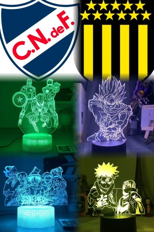 Lámparas Acrílica 3D LED Varios Diseños
