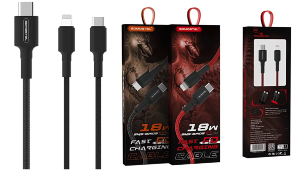 Cable de Datos Somostel C a iPhone, Tipo C (1M) Carga Rápida
