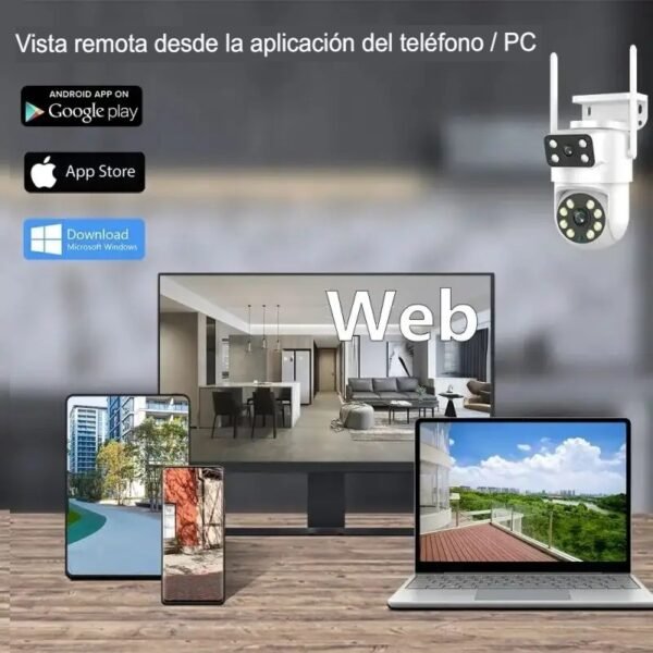 Cámara de Seguridad de doble lente WIFI 4MP - Imagen 7
