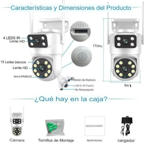 Cámara de Seguridad de doble lente WIFI 4MP - Imagen 15