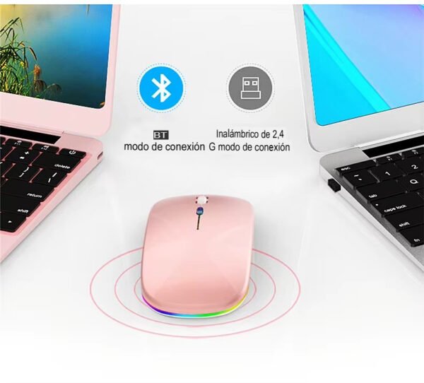 Mouse X1 Inalámbrico Recargable 2.4G +  Bluetooth - Imagen 4