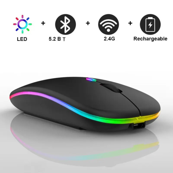 Mouse X1 Inalámbrico Recargable 2.4G +  Bluetooth - Imagen 2