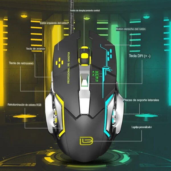 Mouse Gamer Bajeal G08 RGB - Imagen 4