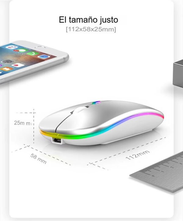 Mouse X1 Inalámbrico Recargable 2.4G +  Bluetooth - Imagen 5