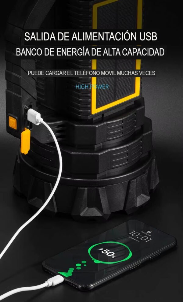 Linterna Foco de Camping Recargable - Imagen 6
