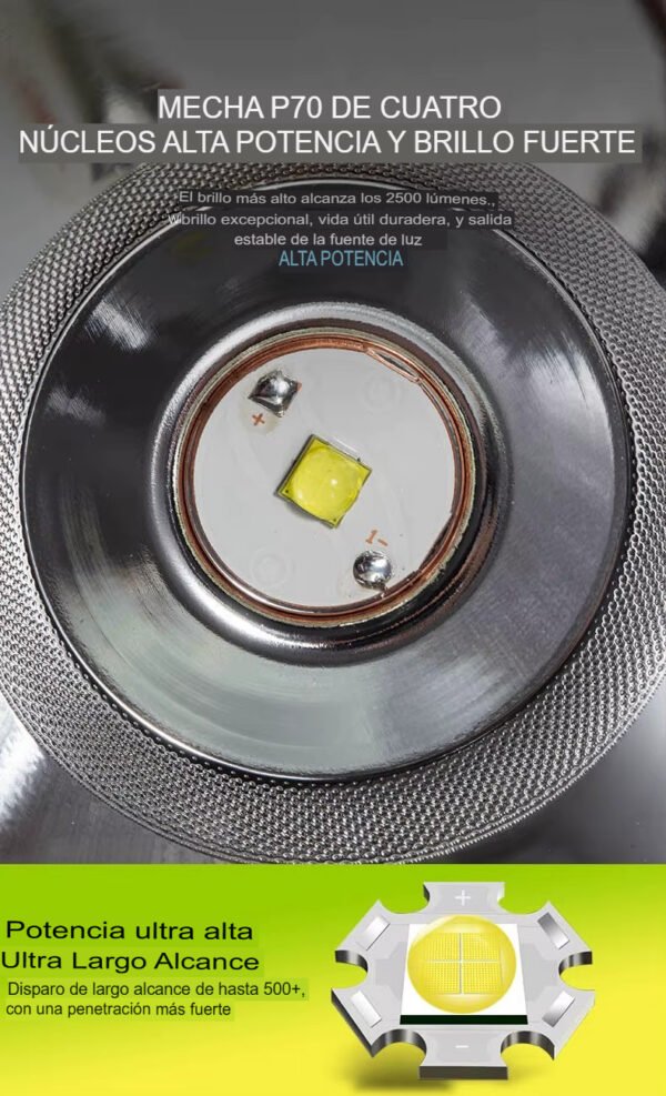 Linterna Foco de Camping Recargable - Imagen 8