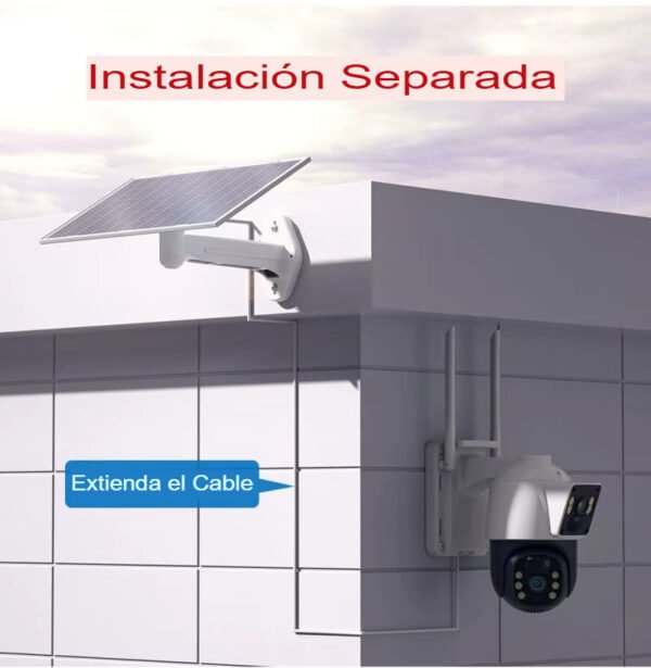 Cámara de Seguridad Wifi Ptz Panel Solar Con Batería 8mp - Imagen 12