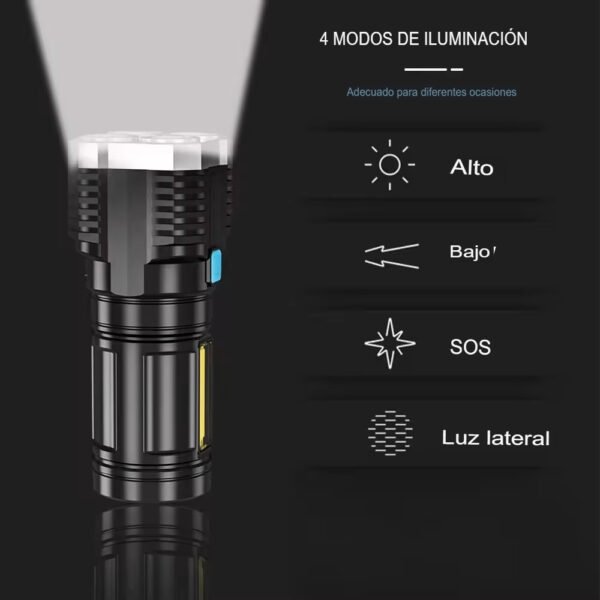 Linterna Recargable de 4 LED - Imagen 6